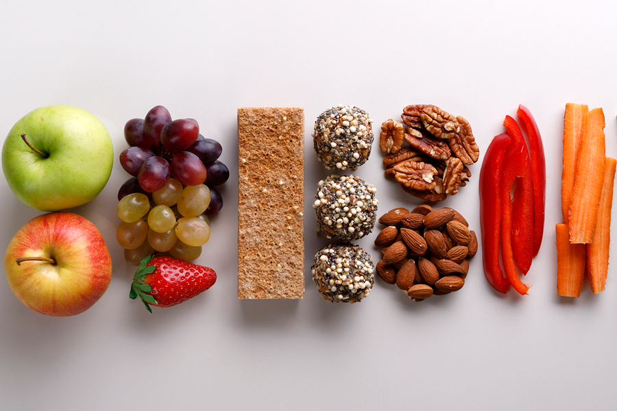 Plate of Tooth-Friendly Post-Workout Snacks
