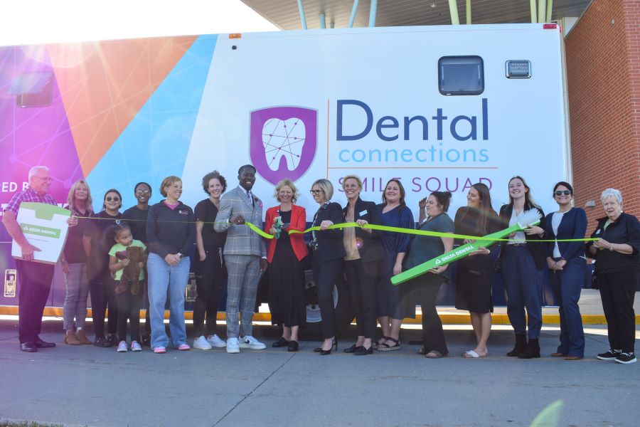 Dental Connections mobile dental unit ribbon cutting