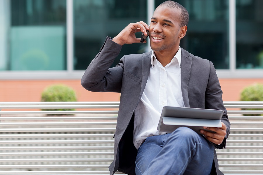 Business man on the phone