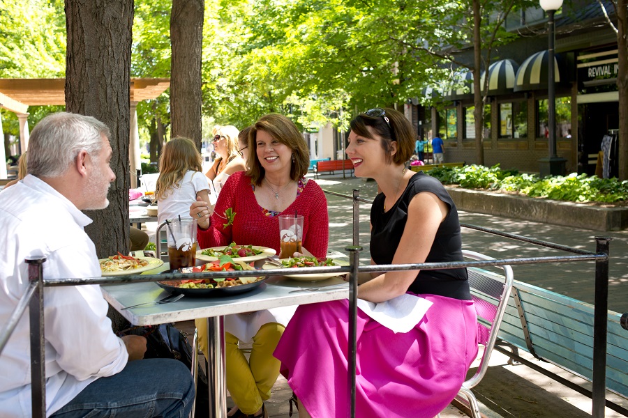 Friends having lunch