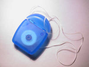 Blue box of floss